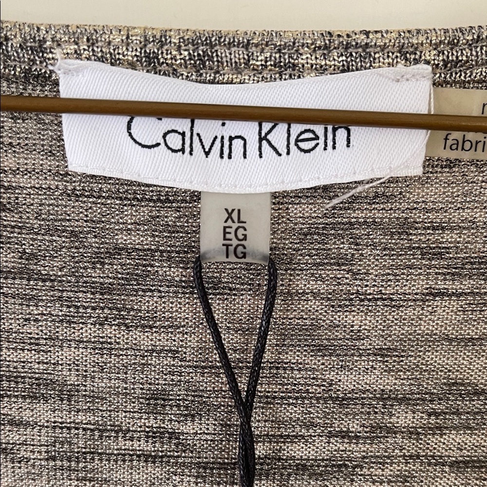 Calvin Klein Women's Shimmering Blouse - Metallic Gold - Picture 3 of 6